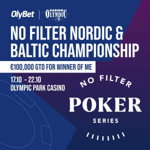 Võida OlyBetis pilet No Filter Nordic & Baltic Championship pokkerifestivalile!